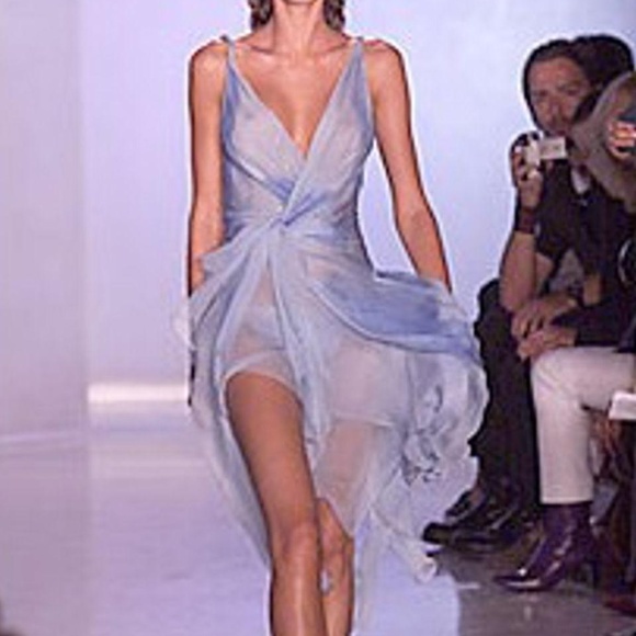 donna karan blue dress